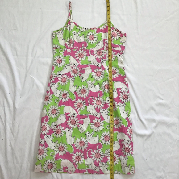 Lilly Pulitzer The French Fried Elegant Pink Green Cheetah Floral Slip Dress 12 - Picture 11 of 12